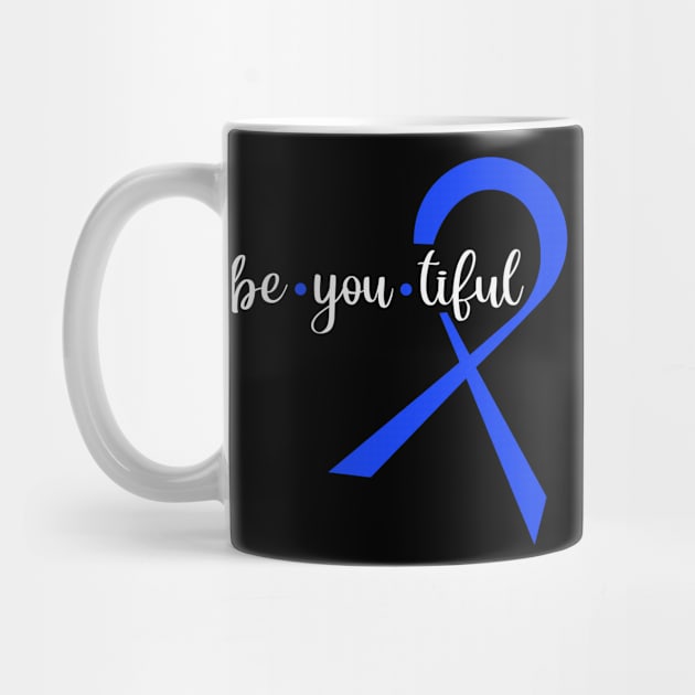 Be You Tiful Chronic Fatigue Syndrome Awareness Blue Ribbon Warrior Support Survivor by celsaclaudio506